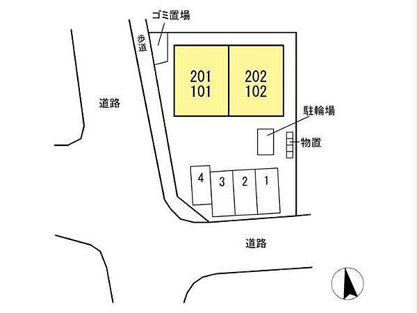 リーシア 202｜鳥取県鳥取市田島(賃貸アパート1LDK・2階・47.81㎡)の写真 その3