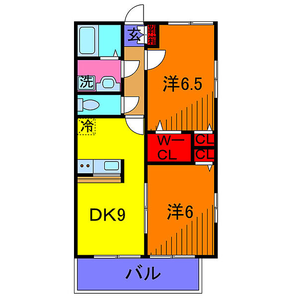 ロイヤルヒルＥａｓｔ ｜東京都足立区六木３丁目(賃貸アパート2DK・1階・50.28㎡)の写真 その2