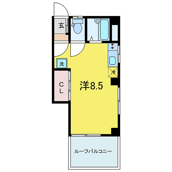 東京都足立区大谷田３丁目(賃貸マンション1R・3階・22.59㎡)の写真 その2