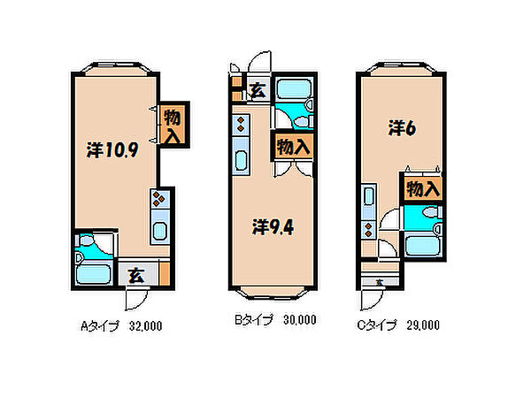 シティマンション 102｜北海道函館市新川町(賃貸アパート1R・1階・16.58㎡)の写真 その2