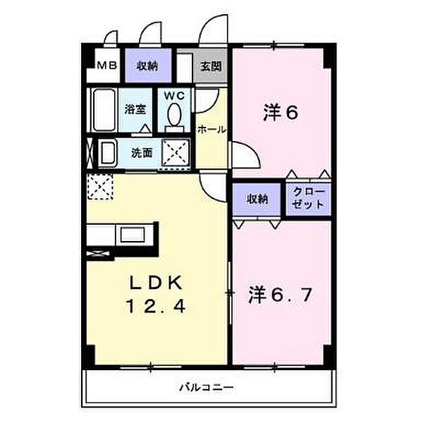 アルカンシエル 403｜北海道函館市日吉町１丁目(賃貸マンション2LDK・5階・55.30㎡)の写真 その2