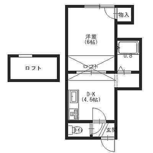 ハイツヒロV 107｜北海道函館市人見町(賃貸アパート1DK・1階・24.10㎡)の写真 その2