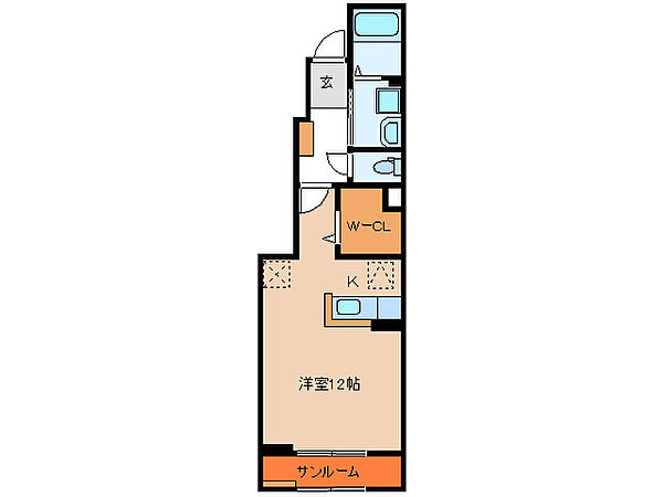 ジラソーレ　Ｍ ｜三重県津市一身田平野(賃貸アパート1K・1階・36.25㎡)の写真 その2