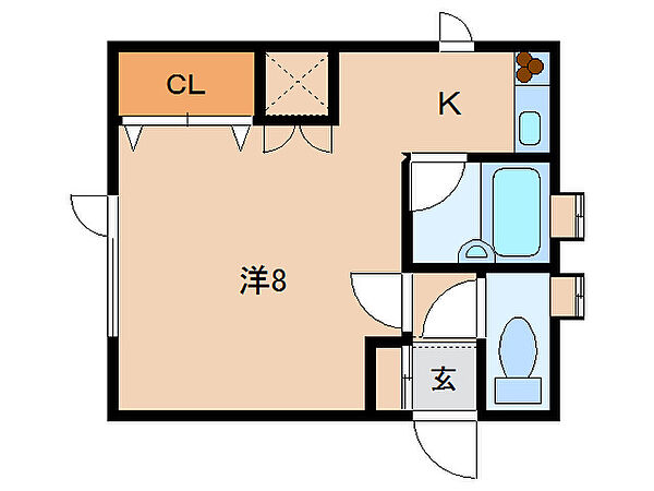 北海道函館市上野町(賃貸アパート1K・2階・15.79㎡)の写真 その2