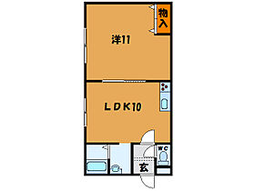 トクトラストII 211 ｜ 北海道函館市富岡町３丁目15-35（賃貸アパート1LDK・2階・45.40㎡） その2