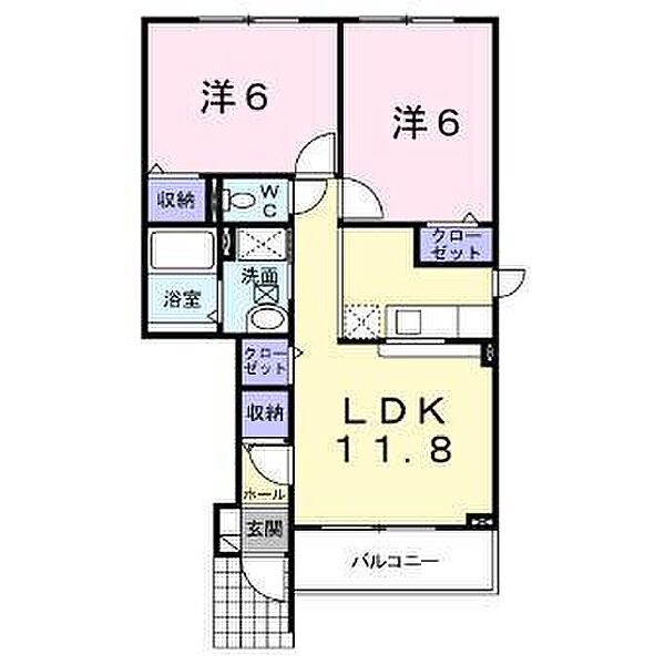 ベルアンジュ 104｜北海道函館市昭和３丁目(賃貸アパート2LDK・1階・52.57㎡)の写真 その2