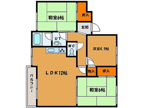 ポートビュー函館 303｜北海道函館市船見町(賃貸マンション3LDK・3階・62.80㎡)の写真 その2