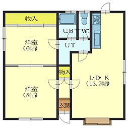 鍛治1棟2戸貸家 1階