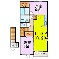 プロムナード　アンジュI  ｜ 埼玉県行田市大字長野（賃貸アパート2LDK・2階・57.21㎡） その2