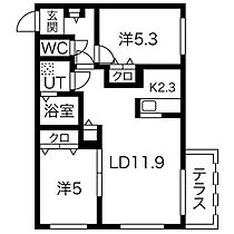 ブランシャール桑園 103 ｜ 北海道札幌市中央区北十五条西１５丁目4-1（賃貸マンション2LDK・1階・52.51㎡） その2