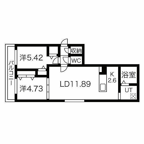 シティレジデンス南9条 ｜北海道札幌市中央区南九条西１５丁目(賃貸マンション2LDK・4階・54.41㎡)の写真 その2