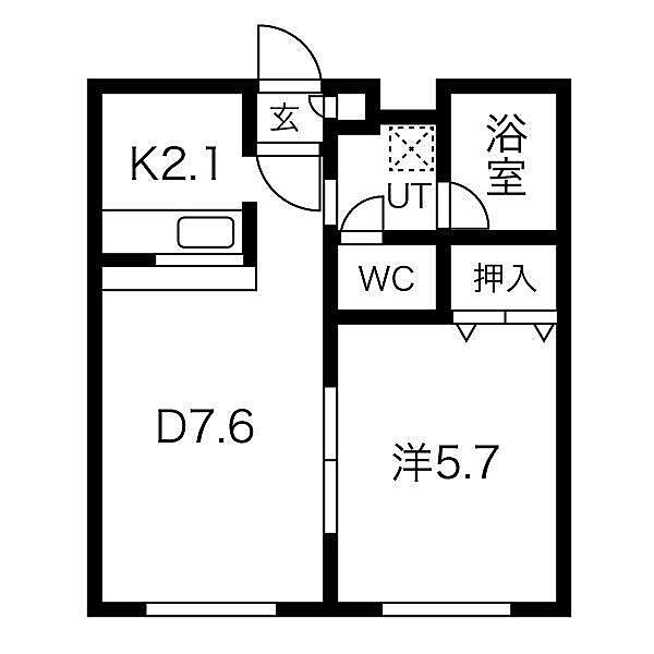 植物園ハイム 402｜北海道札幌市中央区北四条西１３丁目(賃貸マンション1LDK・4階・33.85㎡)の写真 その2