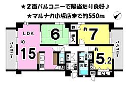 シビルタワーエンブレム 3LDKの間取り