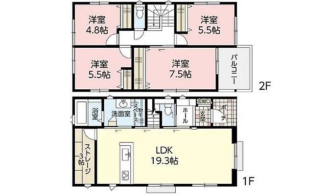 間取り JR可部線 梅林駅 徒歩6分