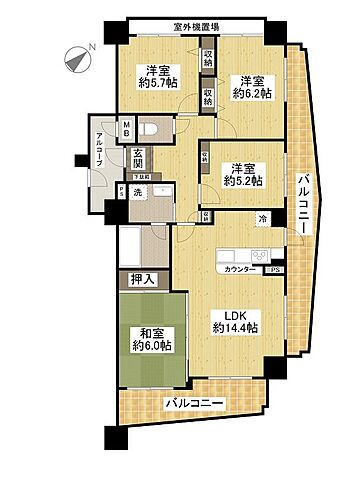 間取り Jcity古市駅前 4階/-