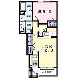 レジェンド 1LDKの間取図画像