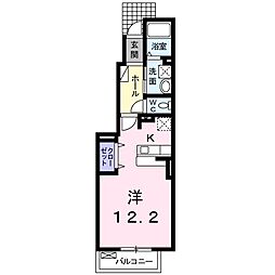 モントレゾール ワンルームの間取図画像