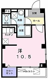 Z ワンルームの間取図画像