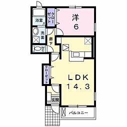 ラッフィナート・カーサ七番館 1LDKの間取図画像