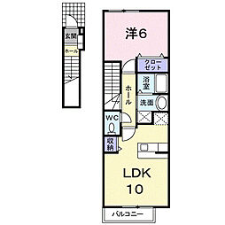 レーベンスクエア2号館 1LDKの間取図画像
