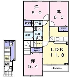 マリンコートコスモス 3LDKの間取図画像