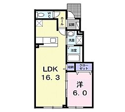 間取図画像 1LDK