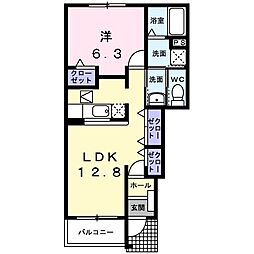 コンフォート 1LDKの間取図画像