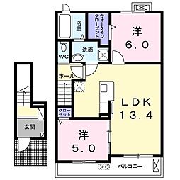 CLEMENT樹4 2LDKの間取図画像