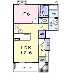 アネモス1 1LDKの間取図画像