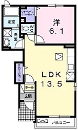 スフィーダ1 1LDKの間取図画像