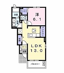 ジェルメメゾンMN 1LDKの間取図画像