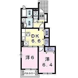 モン・サン・クレール1 2DKの間取図画像