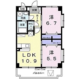 間取図画像 2LDK