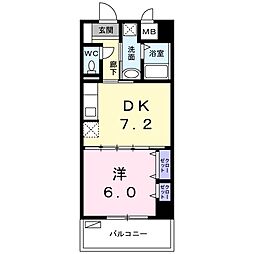玉城ＳＯＵ（タマグスクソウ） 2階1DKの間取り