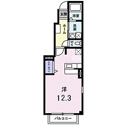 アルペンローゼ ワンルームの間取図画像