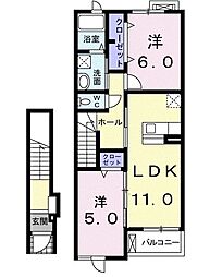 アニメート・Y1 2LDKの間取図画像