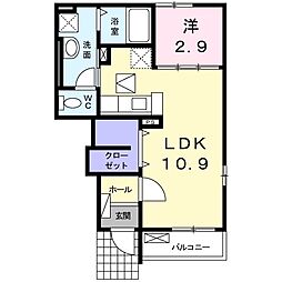 オリオン 1LDKの間取図画像