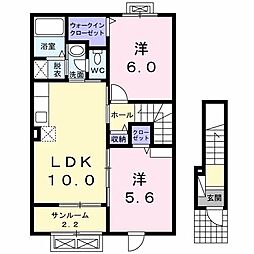 セレーナ 2LDKの間取図画像