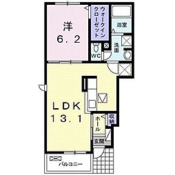 たいしの杜1 1LDKの間取図画像