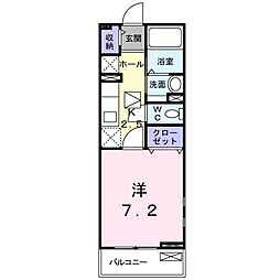 サニー・ブライト 1Kの間取図画像