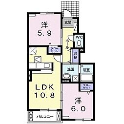 間取図画像 2LDK