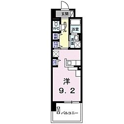 スイーツファクトリー深沢 ワンルームの間取図画像