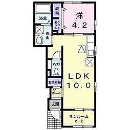 ネオファースト3 1LDKの間取図画像