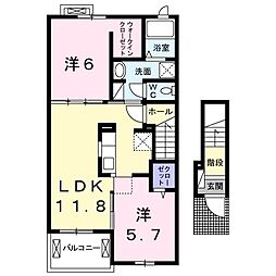 エトワール 2LDKの間取図画像