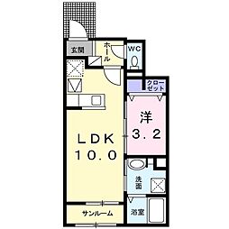 グランシャリオ 1LDKの間取図画像