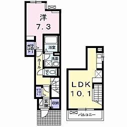 マロンショコラ 1LDKの間取図画像