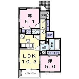間取図画像 2LDK