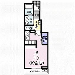 タッセル ワンルームの間取図画像