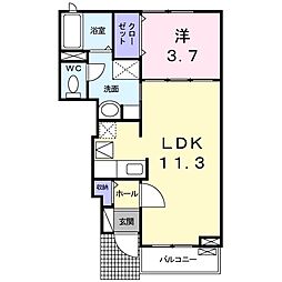 クラールT・O 1LDKの間取図画像