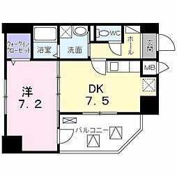 セントラルヒルズ 1DKの間取図画像